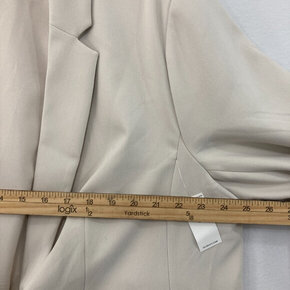 New Old Navy Blazer size XXL Cream Tan One Button Preppy Office Career Work - Picture 5 of 9